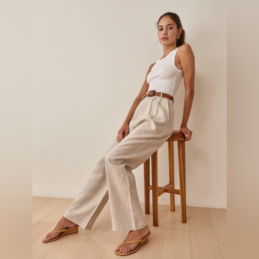 Reformation vesta linen pants size 6